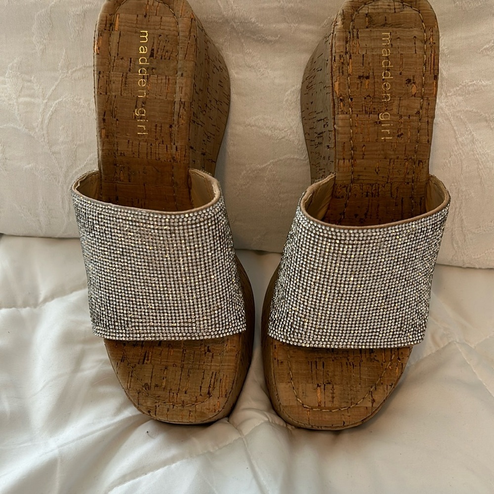 Rhinestone wedges.